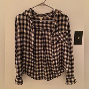 Forever 21 Black & White Plaid Shirt